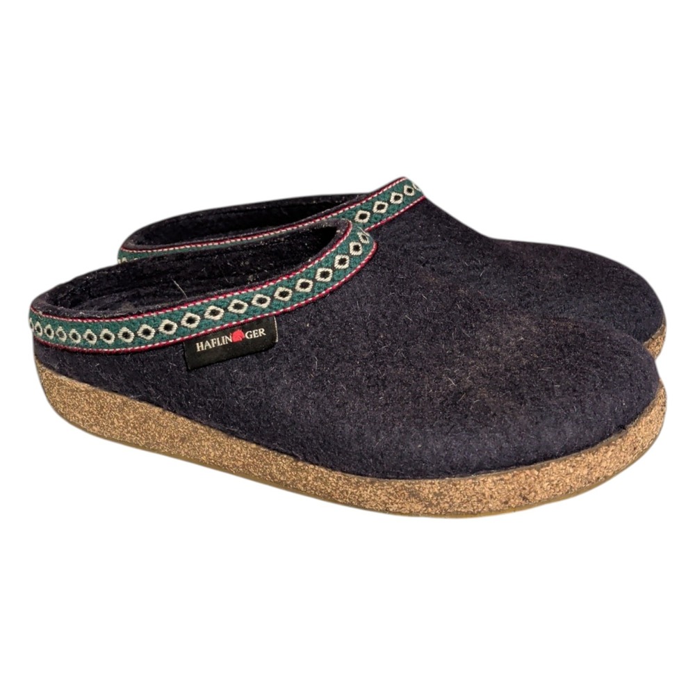 Haflinger Grizzly Wool Clogs Slippers Women's Size US 10 EU 41 Bohemian